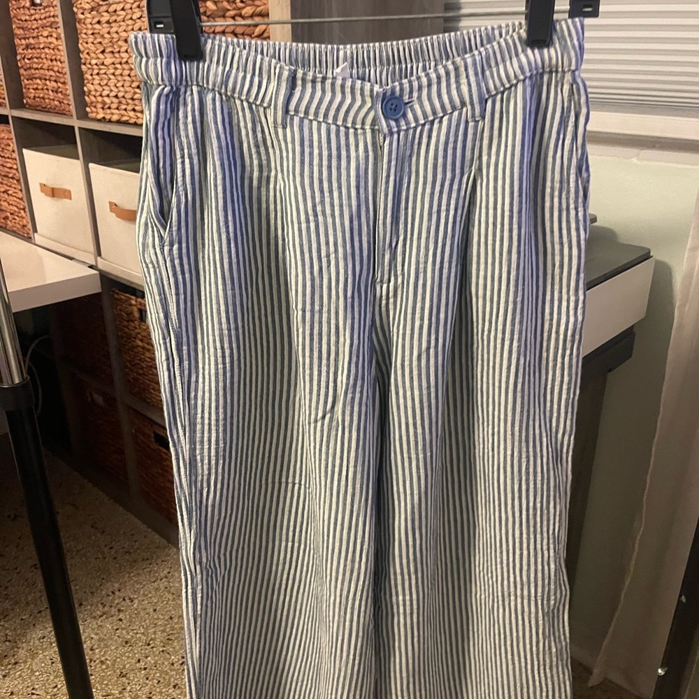 NWOT Aerie Blue and White Striped Pants